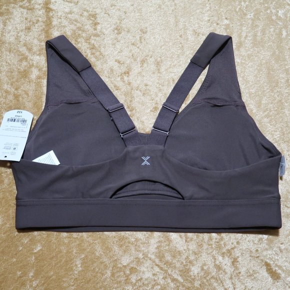 Xersion Raisin Medium Support Racerback Sports Bra - Large - Picture 3 of 9